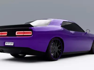 Dodge Challenger SRT Low-poly 3D model order