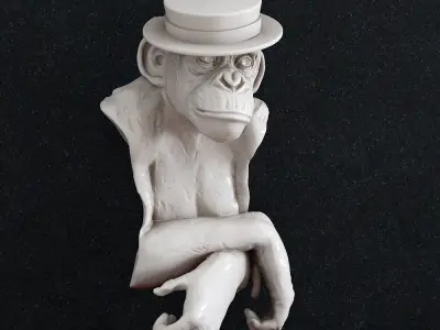 Monkey Lamp Wall Decor 3D print model
