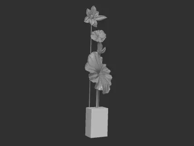 Lotus FLOWER Rhyme Sculpture Decoration 3D print model