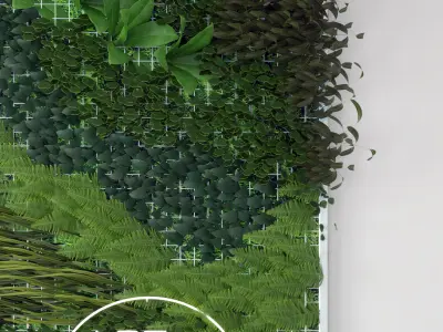 Modern Wall Planting Green 3D model