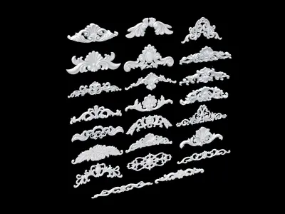 Classic Decorate plaster ornament 3d model 3D model