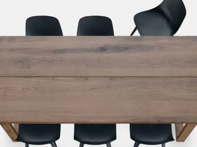 MORBYLANGA Table and 6 chairs Low-poly 3D model