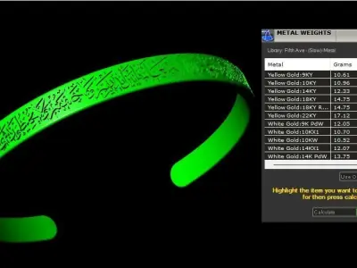  Ayatul  Kursi Bracelet 3D print model