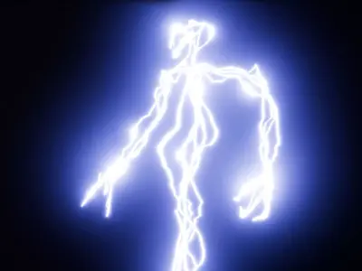 Lightning elemental low-poly game engine ready 3D model Low-poly 3D model