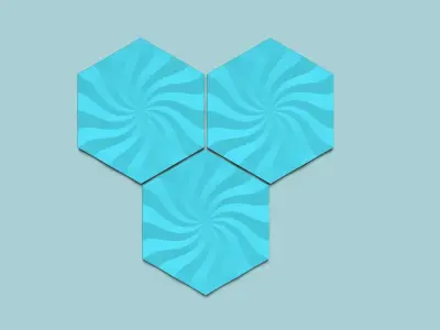 Hexagonal Wall Panel A35 Whirl - Interior Design Decoration 3D print model