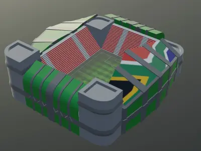 Football Stadium - South Africa Low-poly 3D model