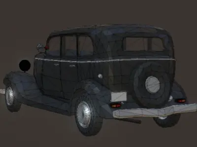 30s car Low-poly 3D model