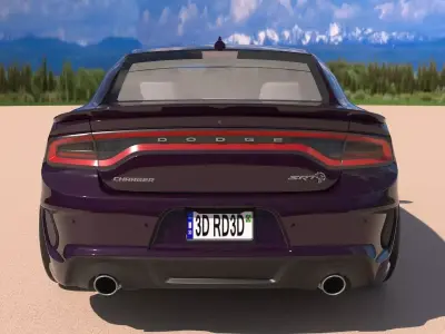 Dodge Charger SRT Hellcat 2020 with Detailed Interior 3D model