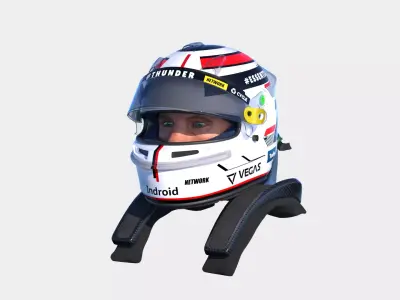 Racing Helmet 3D model 3D model