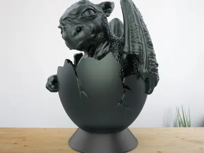 Newborn dragon 3D print model