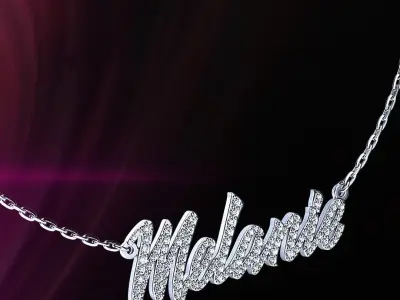 Name necklace Melanie 3D print model