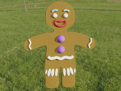 Galleta de jengibre Shrek Free 3D model