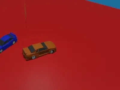TWO LOW POLY JDM CAR Low-poly 3D model