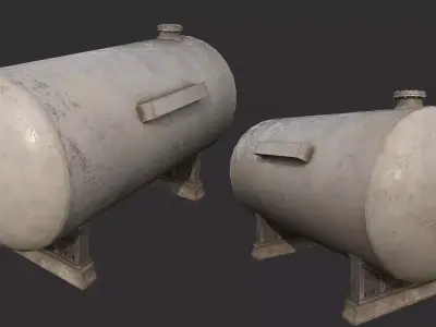 Gas Tank PBR Low-poly 3D model