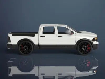 pickup truck 3D model by Deepocean
