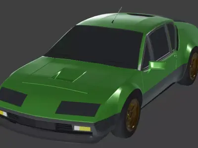 1977 Renault Alpine A310  Low-poly 3D model