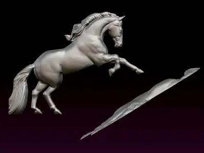 horse 3D print model