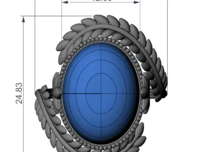 turquoise ring Free 3D print model