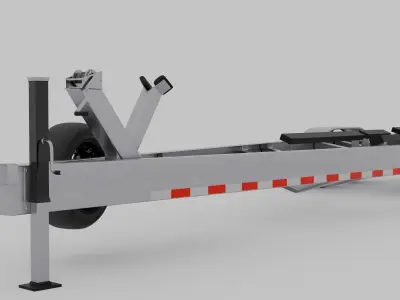 Boat Trailer 3D model order