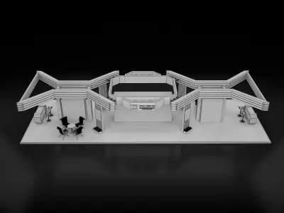 Booth Exhibition Stand a 619b 3D model