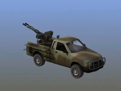 Technical Gun Truck 3D model