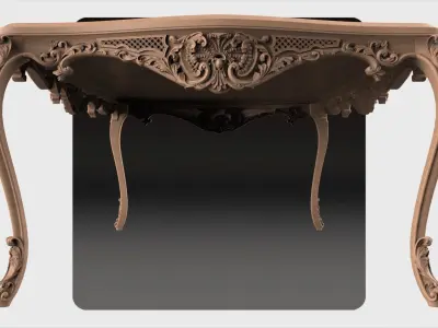 Carved table ornament for cnc 03 3D model
