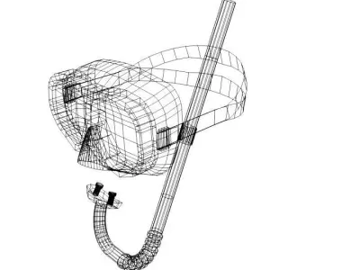 Scuba Diver Mask Type 3 3D model