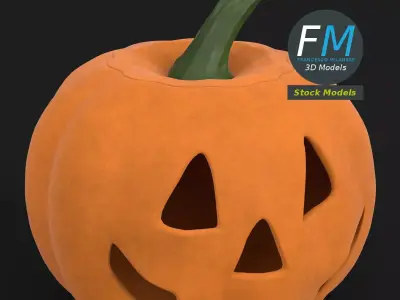 Stylized Halloween pumpkin 3D model