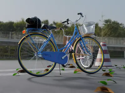 A very realistic bike ready for games and movies Low-poly 3D model