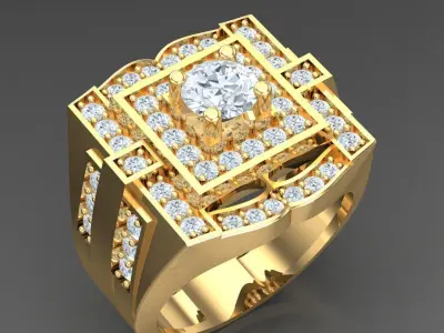 Luxury Men Rings Designs 4MR044 3D print model