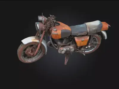 Rusty Ride  A Weathered Journey Through Time 3D model