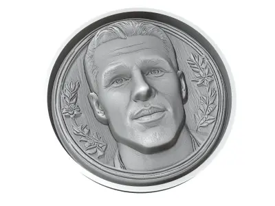 Robin van Persie Footballer Medallion 3D print model