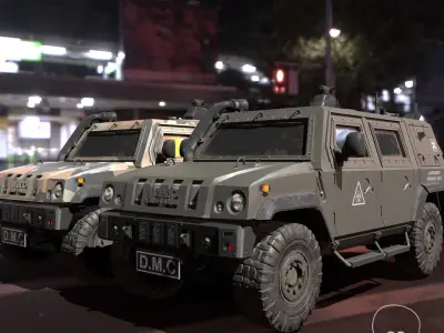 IVECO CRISTANINI 4X4 Low-poly 3D model