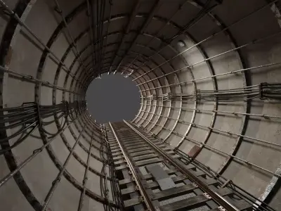Realistic Railway Tunnel 3D model