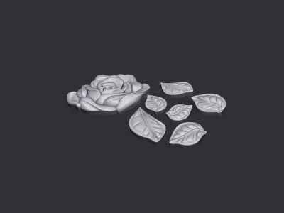 Rose Bas Relief 3D print model