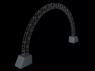 arched truss 3D model