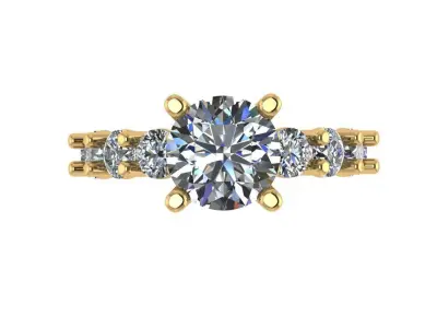 solitaire full eternity Diamond ring  3D print model