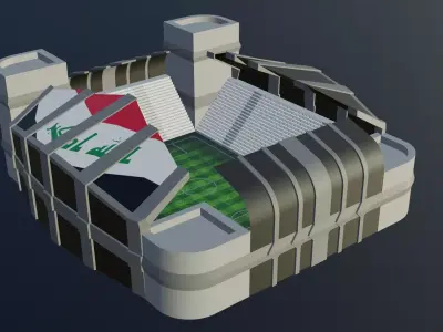 Football Stadium - Iraq Low-poly 3D model