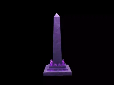3d Render Awesome Amethyst Purple Tower Crystals 3D model