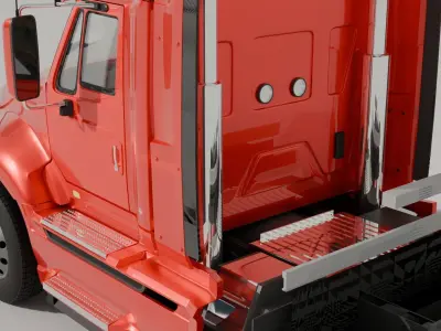 Truck Body 3D Model Low-poly 3D model