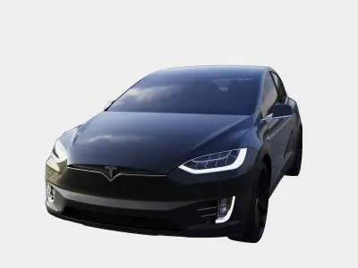 tesla X car model with corona renderer 3D model