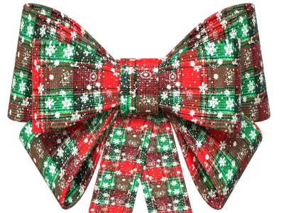 Christmas Bow Ribbon 06 Low-poly 3D model