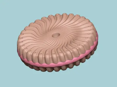Cookie Mould 02 - Biscuit Silicon Molding 3D print model