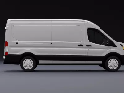 Transit Van Long Truck 3D model