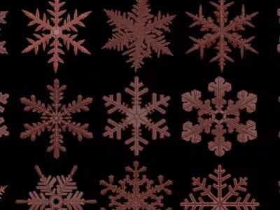 Snowflake 30 Realistic  3D print model