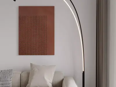 Modern living room dining room interior scenes 385 3D model