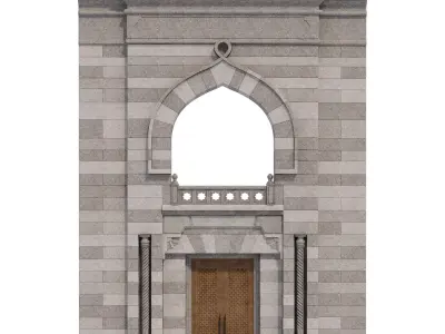 Arabic turkish islamic architectural element set 502 3D model