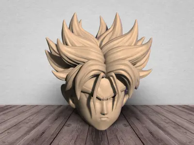 Trunks Head Wearable -Dragon ball Z Cosplay and Decoration 3D print model