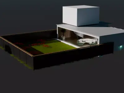 Visualization of the interior of the house 3D model