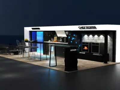 Kitchen Concept Exhibition Stand 3D model